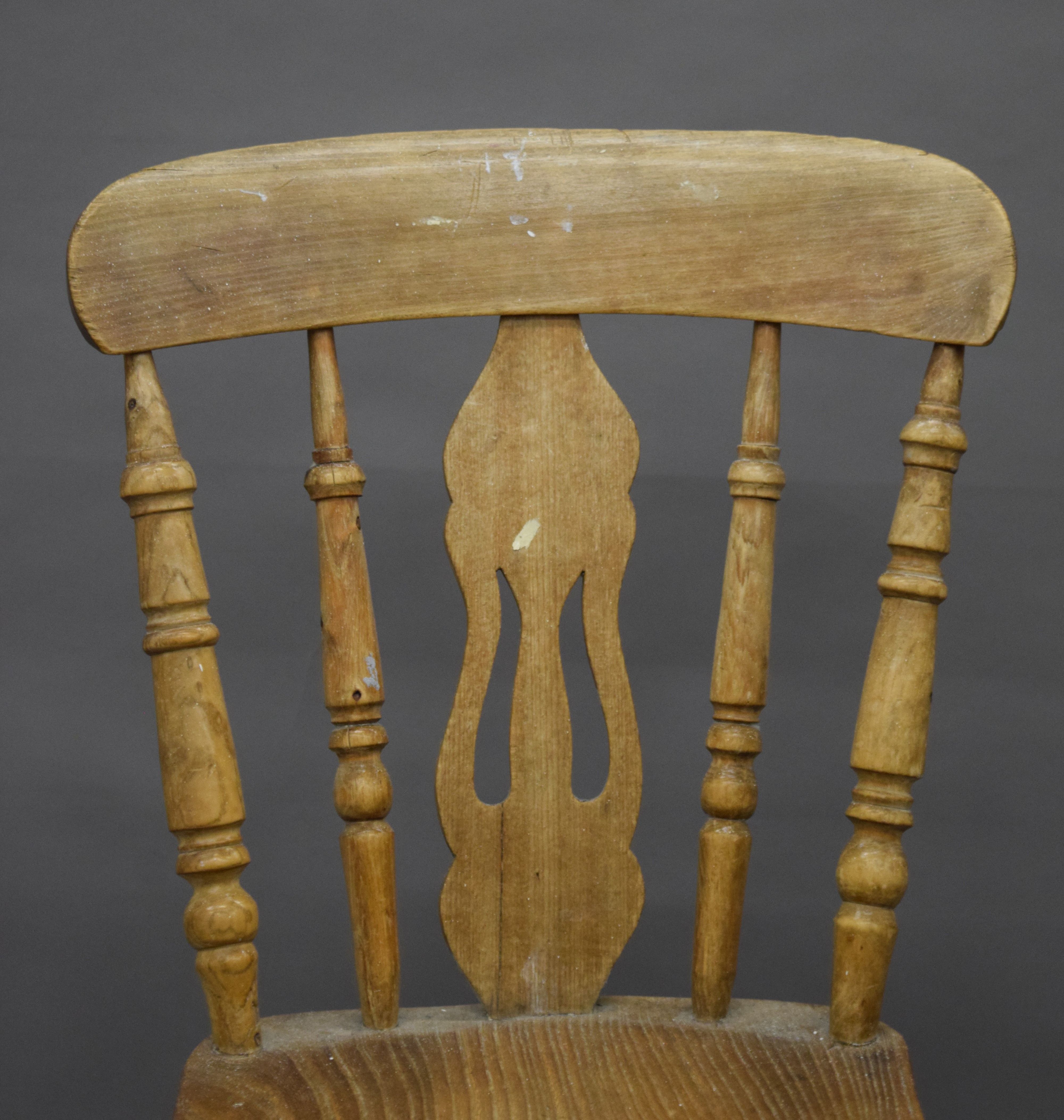 Five various Victorian kitchen chairs. - Image 4 of 9