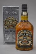 A boxed bottle of Chivas Regal Premium Scotch Whisky, aged 12 years.