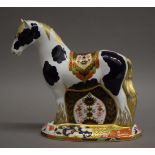 A Royal Crown Derby limited edition Appleby stallion paperweight. 20.5 cm high.