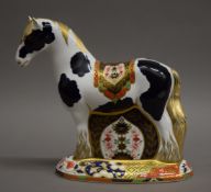 A Royal Crown Derby limited edition Appleby stallion paperweight. 20.5 cm high.