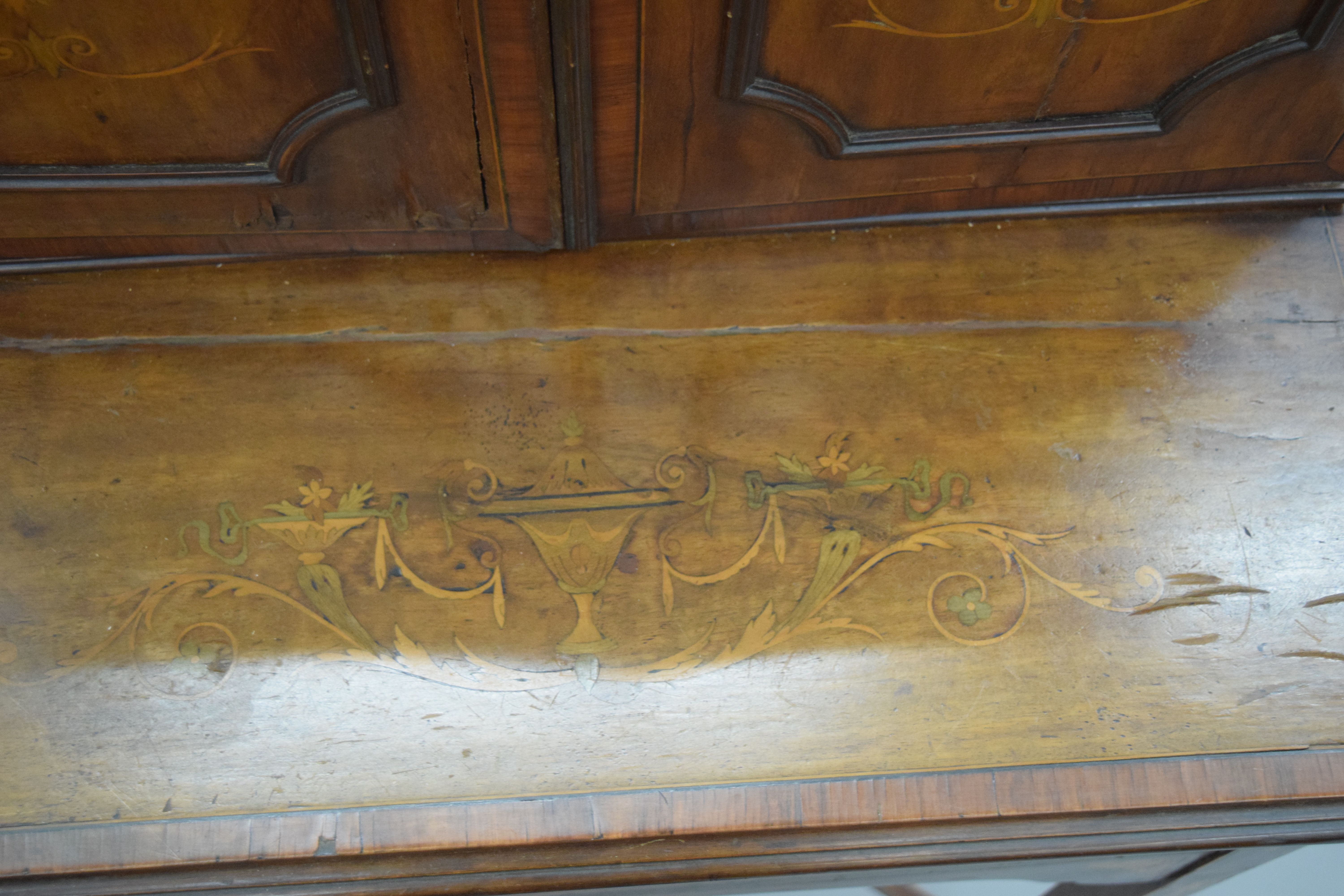 A late Victorian/Edwardian inlaid side cabinet. 60 cm wide. - Image 10 of 18