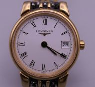 A ladies Longines wristwatch. 2.5 cm wide.