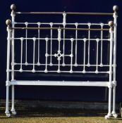 A Victorian brass and iron bed. 122 cm wide.
