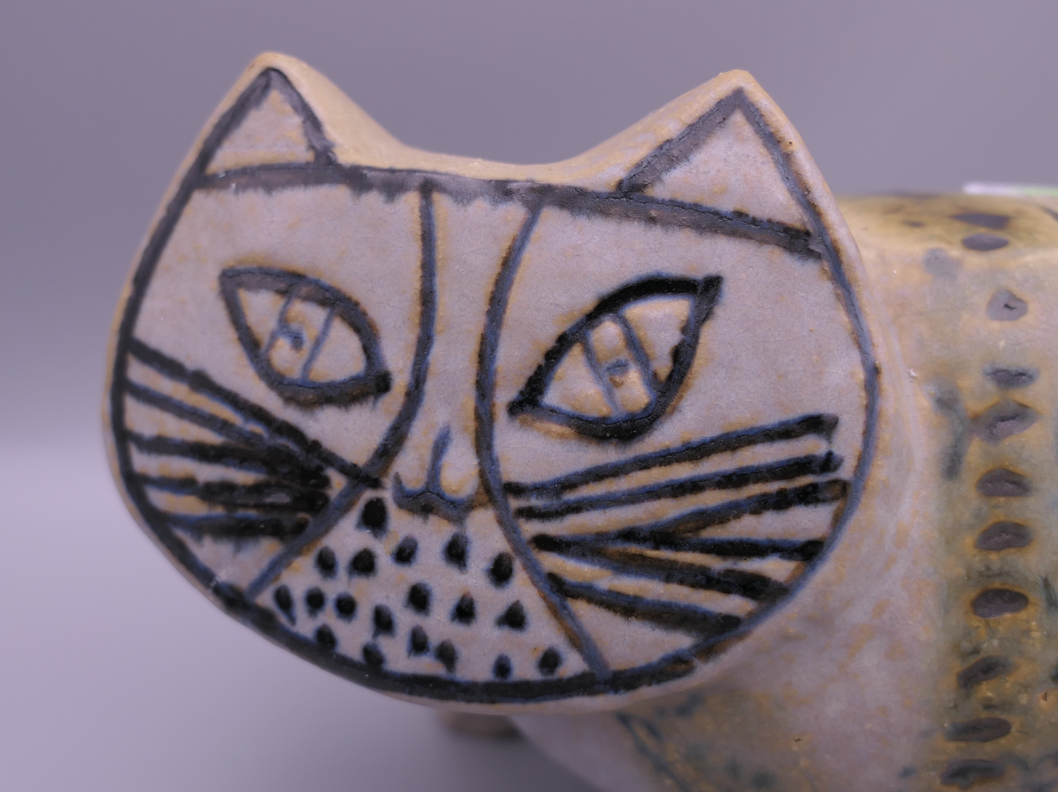 Two Gustavsberg pottery cats. Each 32 cm long. - Image 14 of 21