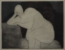 CONTEMPORARY SCHOOL, In the Manner of HENRY MOORE (1898-1986) British, A Nude Study, print,