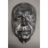 A life cast plaster mask, the reverse inscribed Sean Connery. 23 cm high.