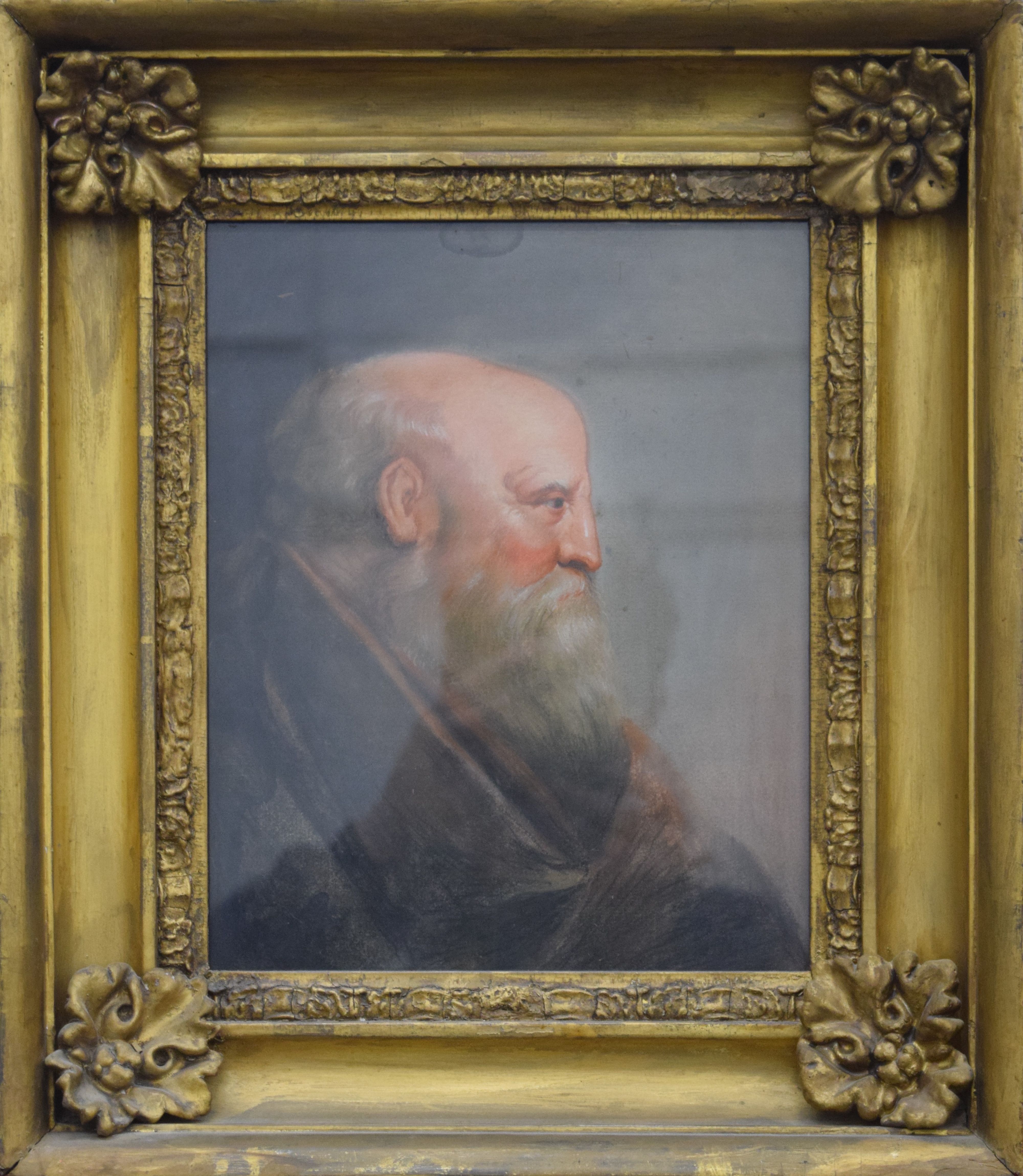 A pair of 19th century pastel Portraits of Gentlemen, each glazed and housed in a gilt frame. - Image 5 of 5