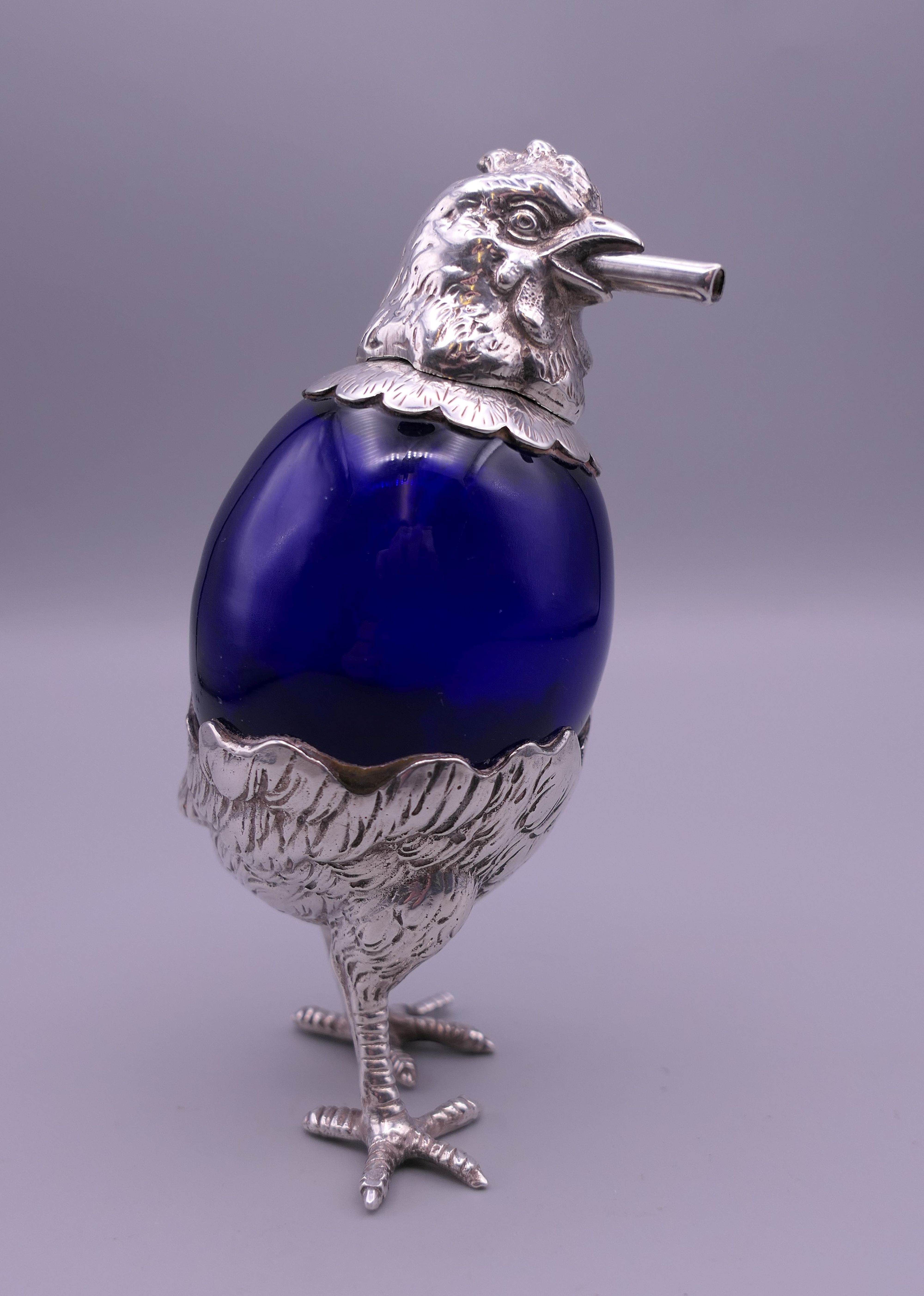 A Continental table lighter formed as a chicken. - Image 3 of 14