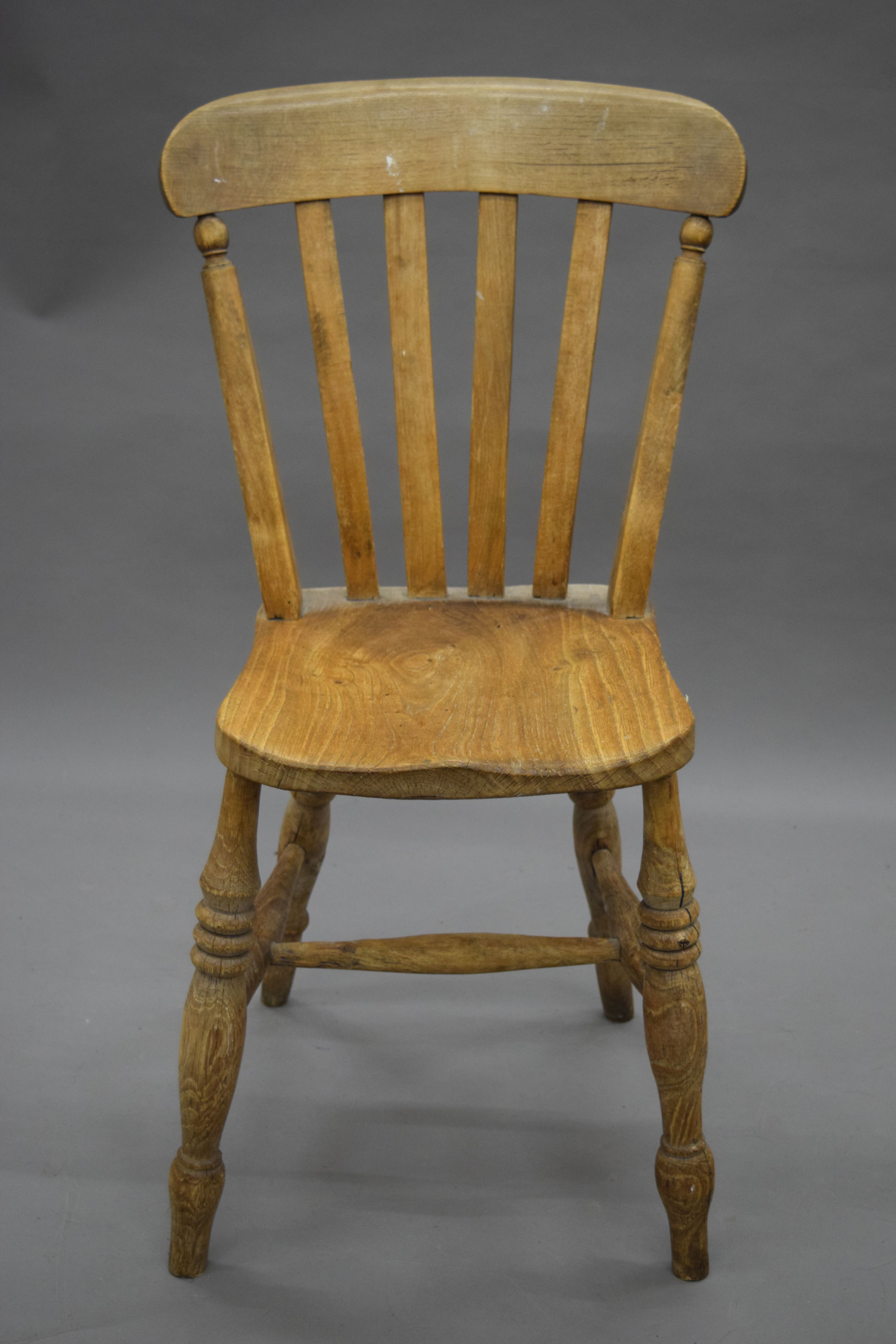 Five various Victorian kitchen chairs. - Image 6 of 9