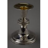 A boxed 'Lindisfarne Decoration' silver candlestick,