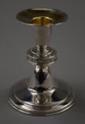 A boxed 'Lindisfarne Decoration' silver candlestick,