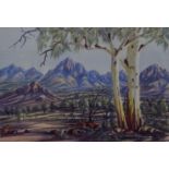 JOHANNES KATAKARINJA (1956-2013) Australian, Central Australian Landscape, watercolour, signed,