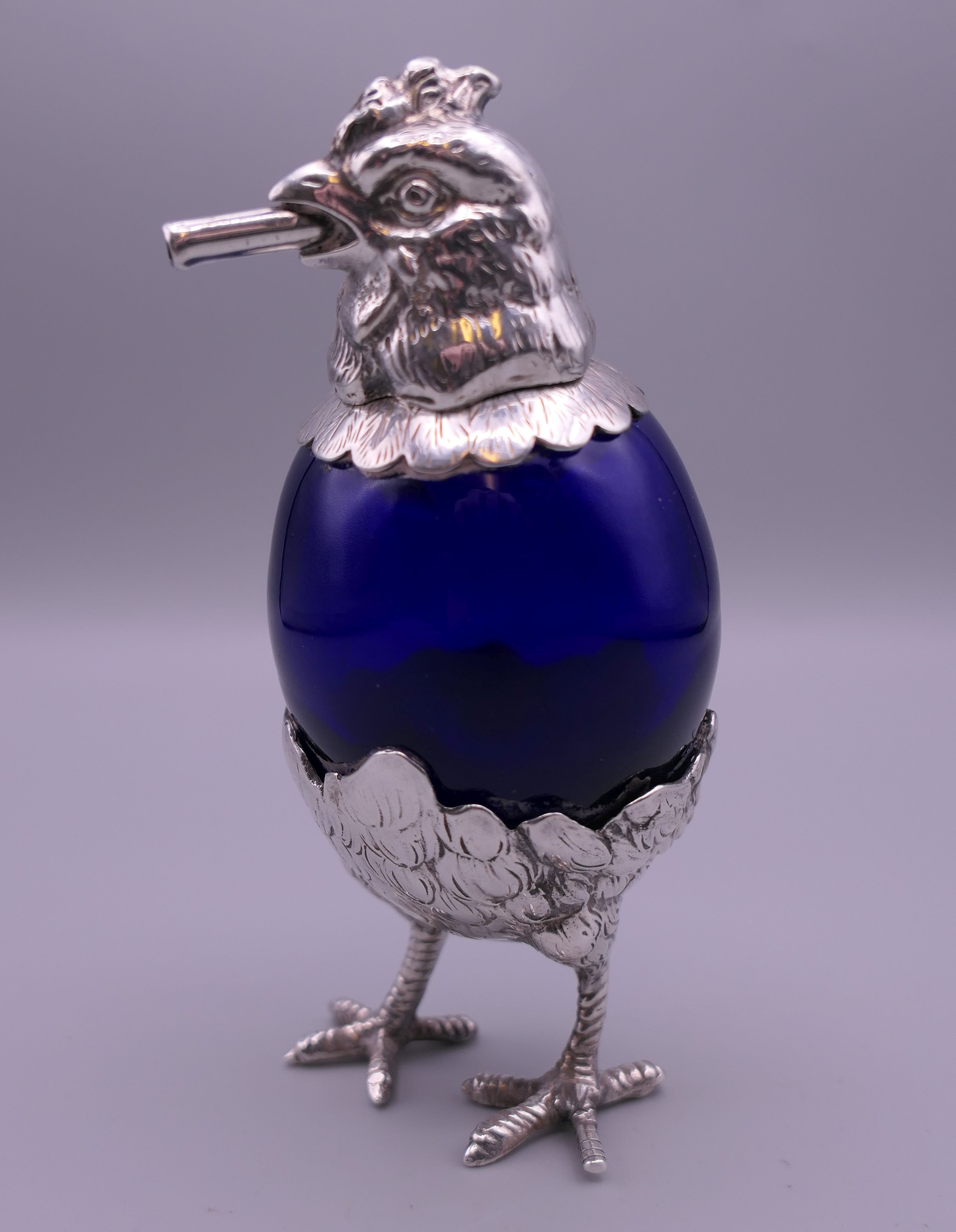A Continental table lighter formed as a chicken. - Image 2 of 14