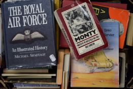 A quantity of books pertaining to military subjects.