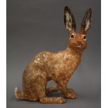 A Winstanley pottery hare. 38 cm high.
