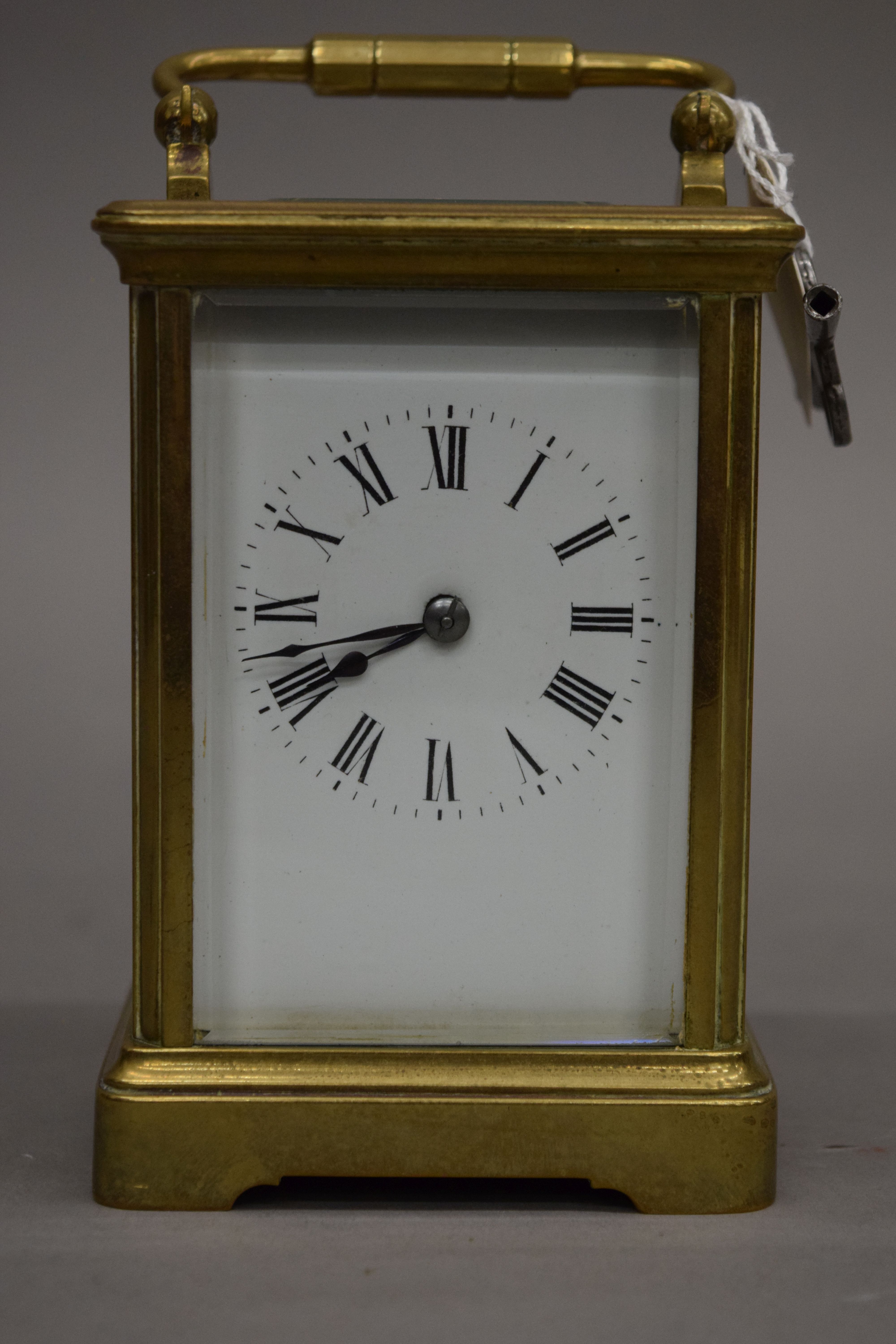 A French brass cased carriage clock. 15 cm high. - Image 2 of 5