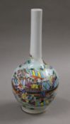 A Chinese porcelain vase decorated with figures and river side scene. 27 cm high.