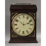 An oak cased fusee bracket clock. 56.5 cm high.