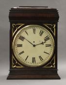 An oak cased fusee bracket clock. 56.5 cm high.