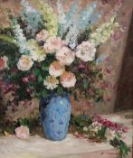 A Floral Still Life, oil, signed A PILLMAN, framed. 49.5 x 59.5 cm.