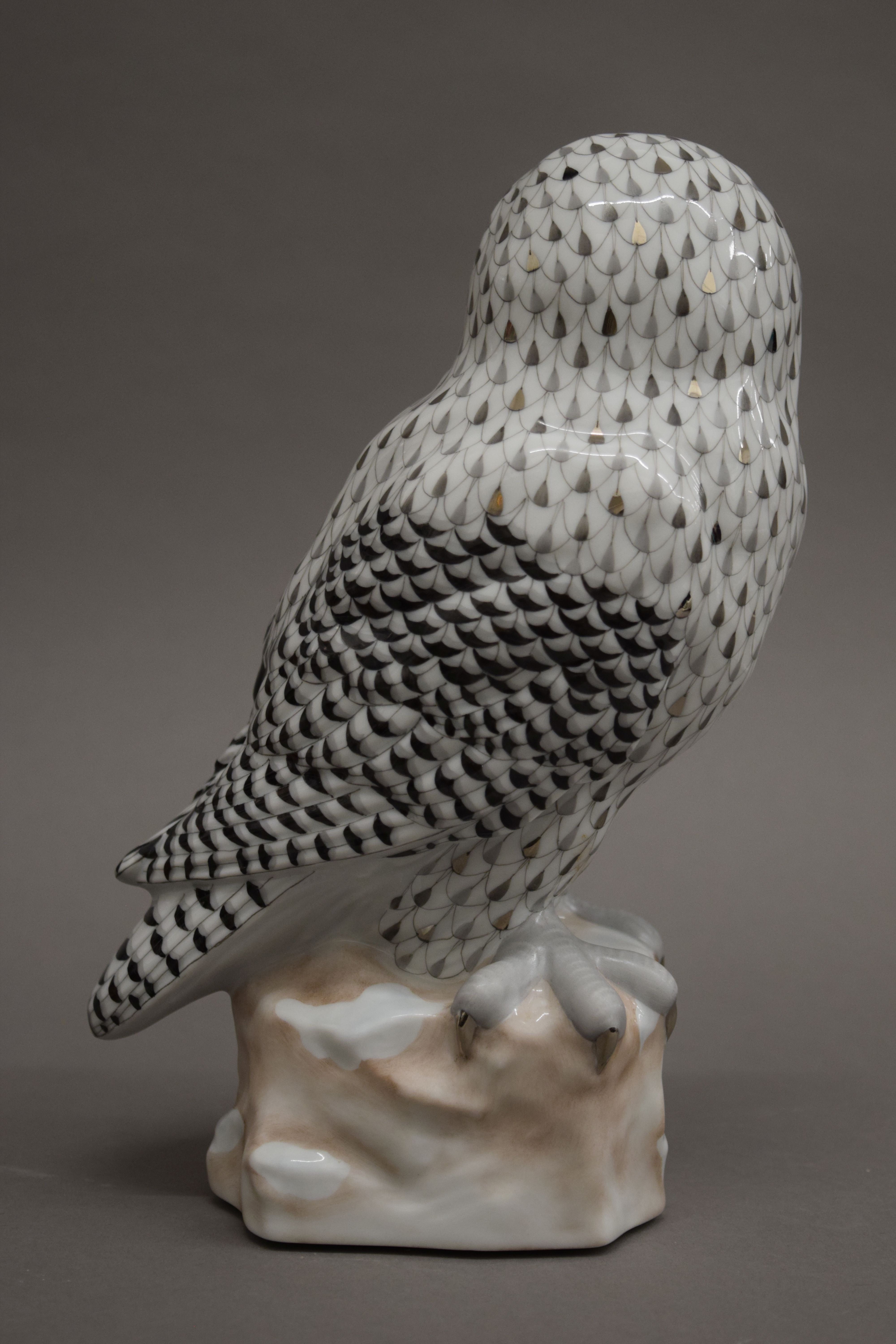 A Herend porcelain model of an owl. 24 cm high. - Image 3 of 4