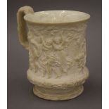 A Victorian porcelain mug,