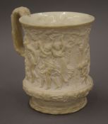 A Victorian porcelain mug,