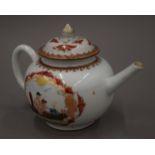 An 18th century Chinese porcelain teapot. 12 cm high.