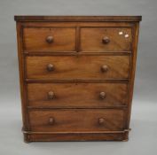 A Victorian mahogany chest of drawers. 101 cm wide.