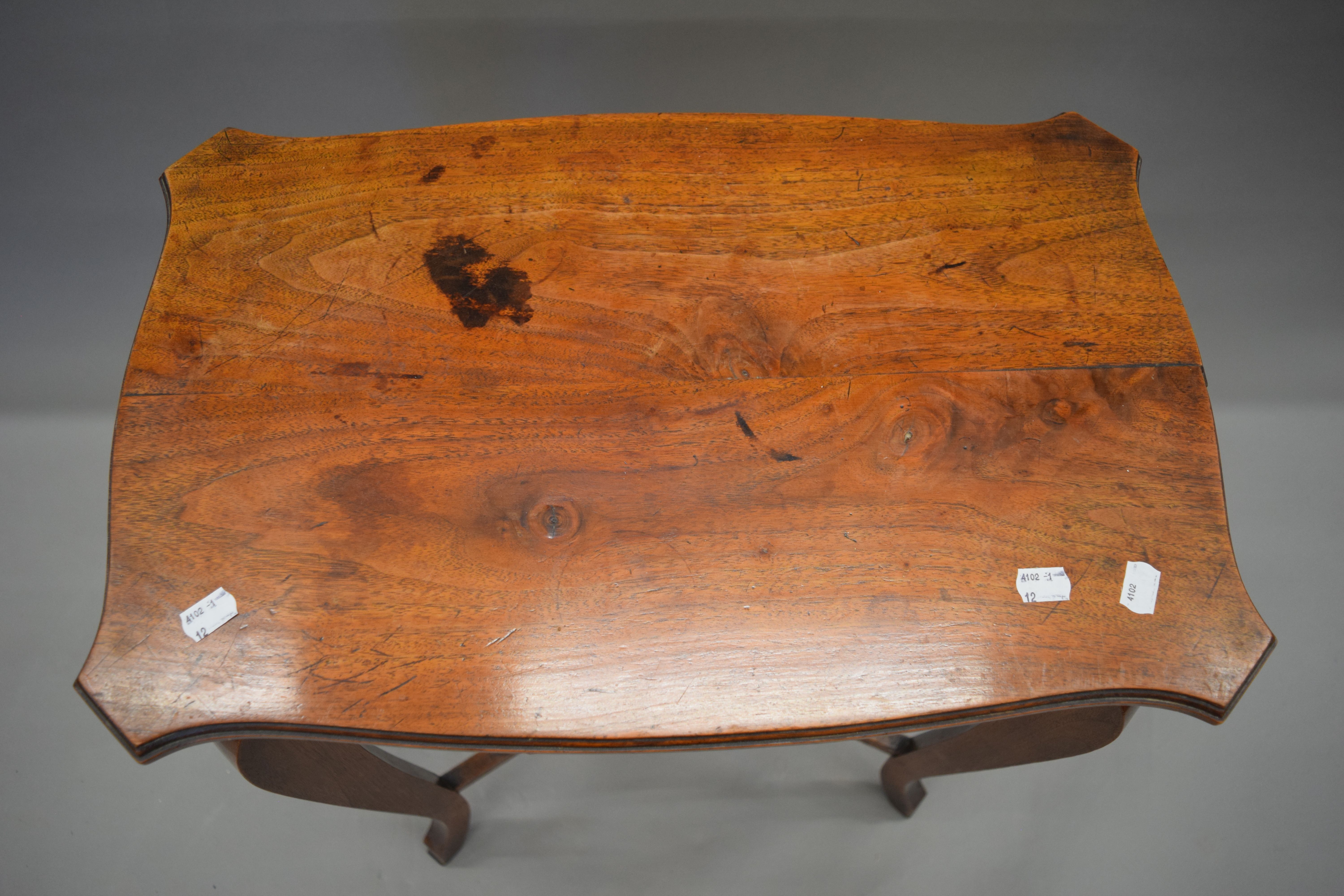 A Victorian mahogany side table, a walnut side table and a pair of arm chairs. The former 64. - Image 11 of 11