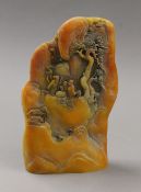 A model of a Chinese boulder carving. 21.5 cm high.