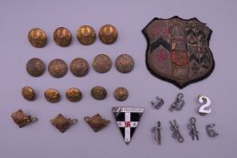 A quantity of military buttons, etc.