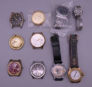 A quantity of various wristwatches.