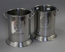 A pair of Louis Roederer coolers. 24.5 cm high.