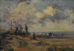 ROBERT HARRISON, Old Hunstanton, oil on canvas, signed and dated '68, framed. 28.5 x 20.5 cm.