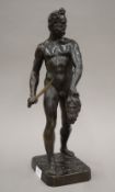 A 19th century Grand Tour bronze figure. 39.54 cm high.