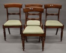 A set of early 19th century mahogany dining chairs. 46 cm wide.