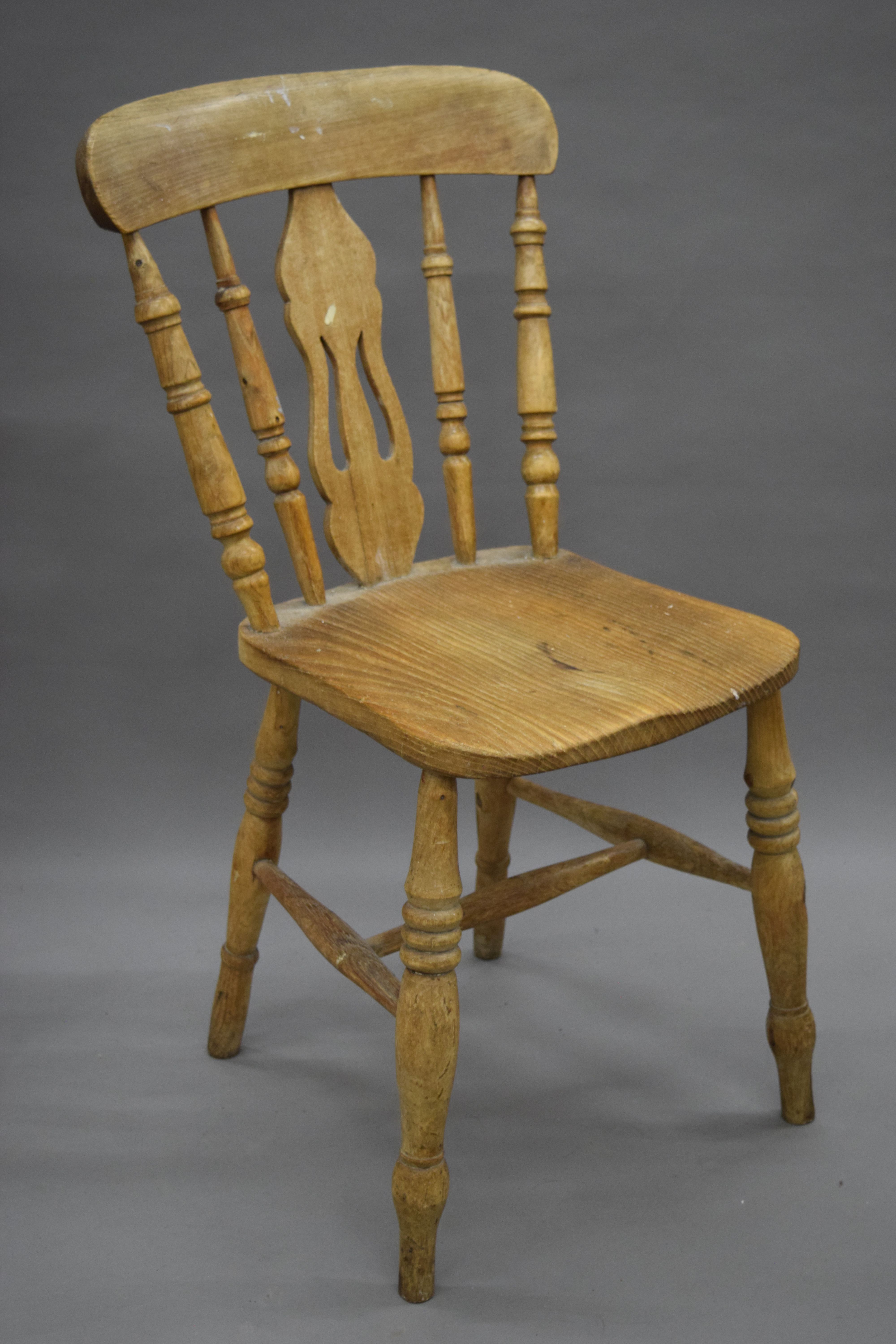 Five various Victorian kitchen chairs. - Image 3 of 9
