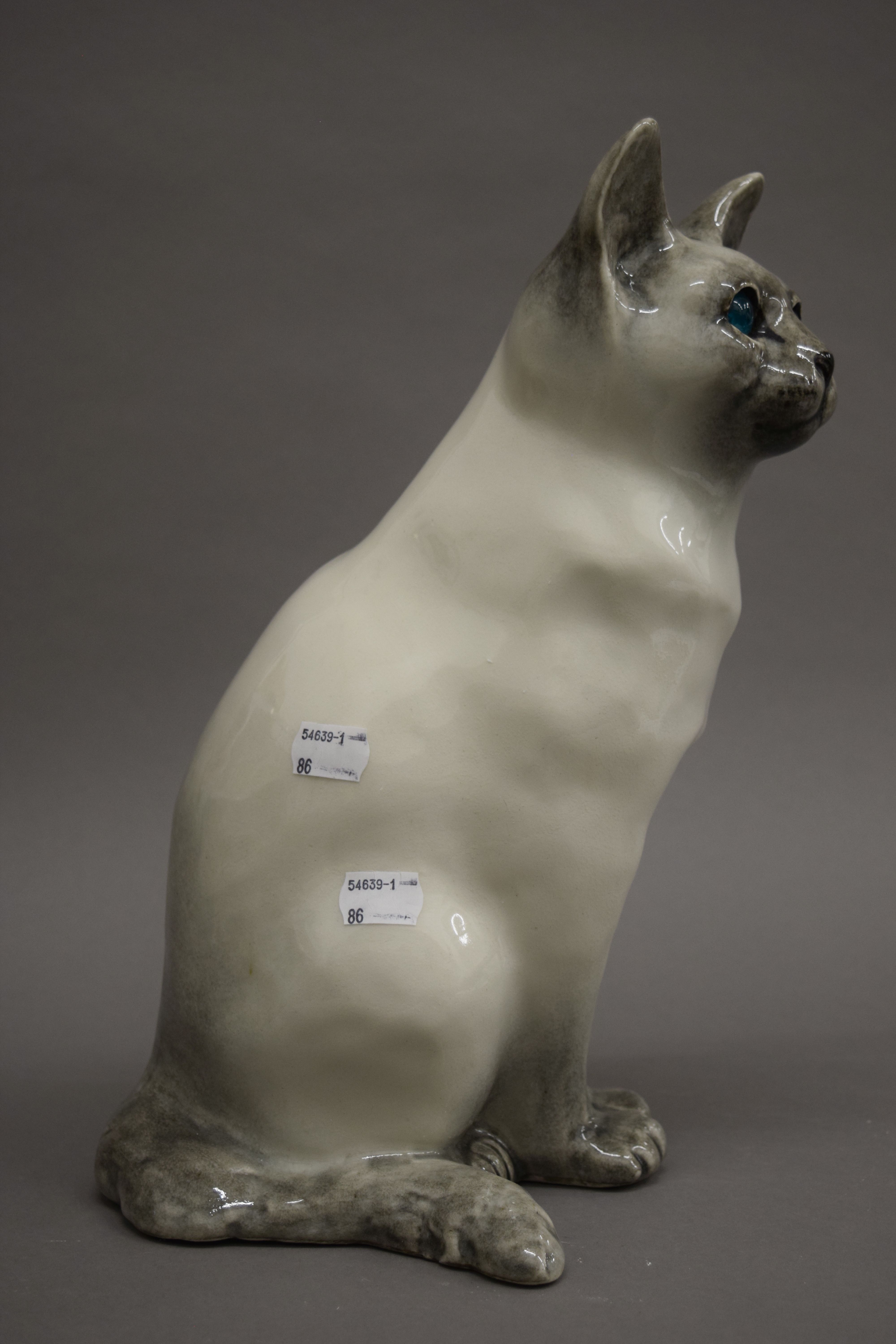 A large Winstanley pottery cat. 33.5 cm high. - Image 2 of 3