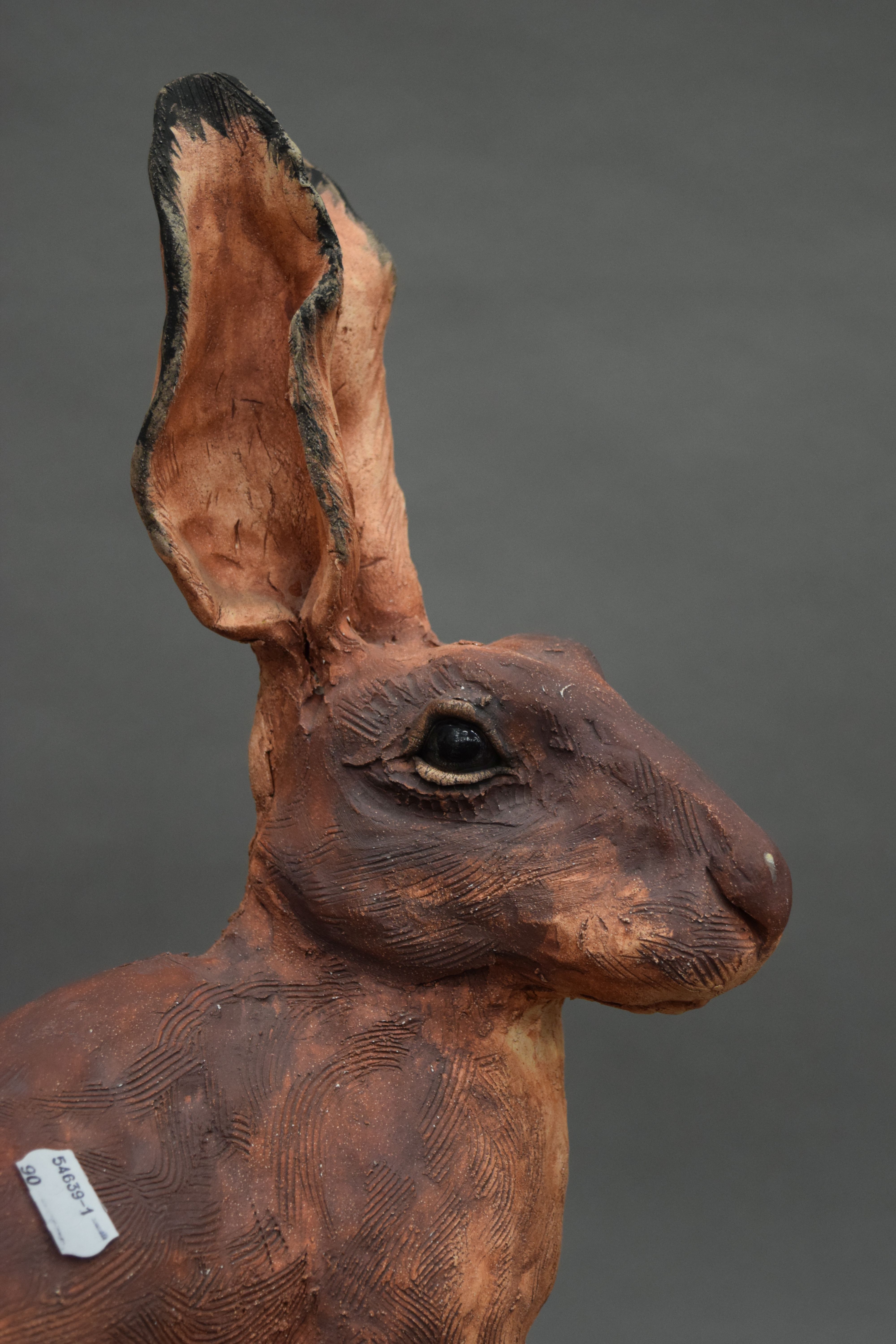 A Julia Hulme pottery model of hare and a pottery model of a cat. The former 53 cm high. - Image 6 of 7