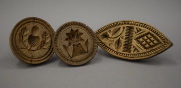 A quantity of 19th century butter stamps.