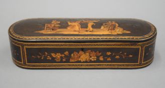 A 19th century Sorrento Ware box. 29 cm wide.