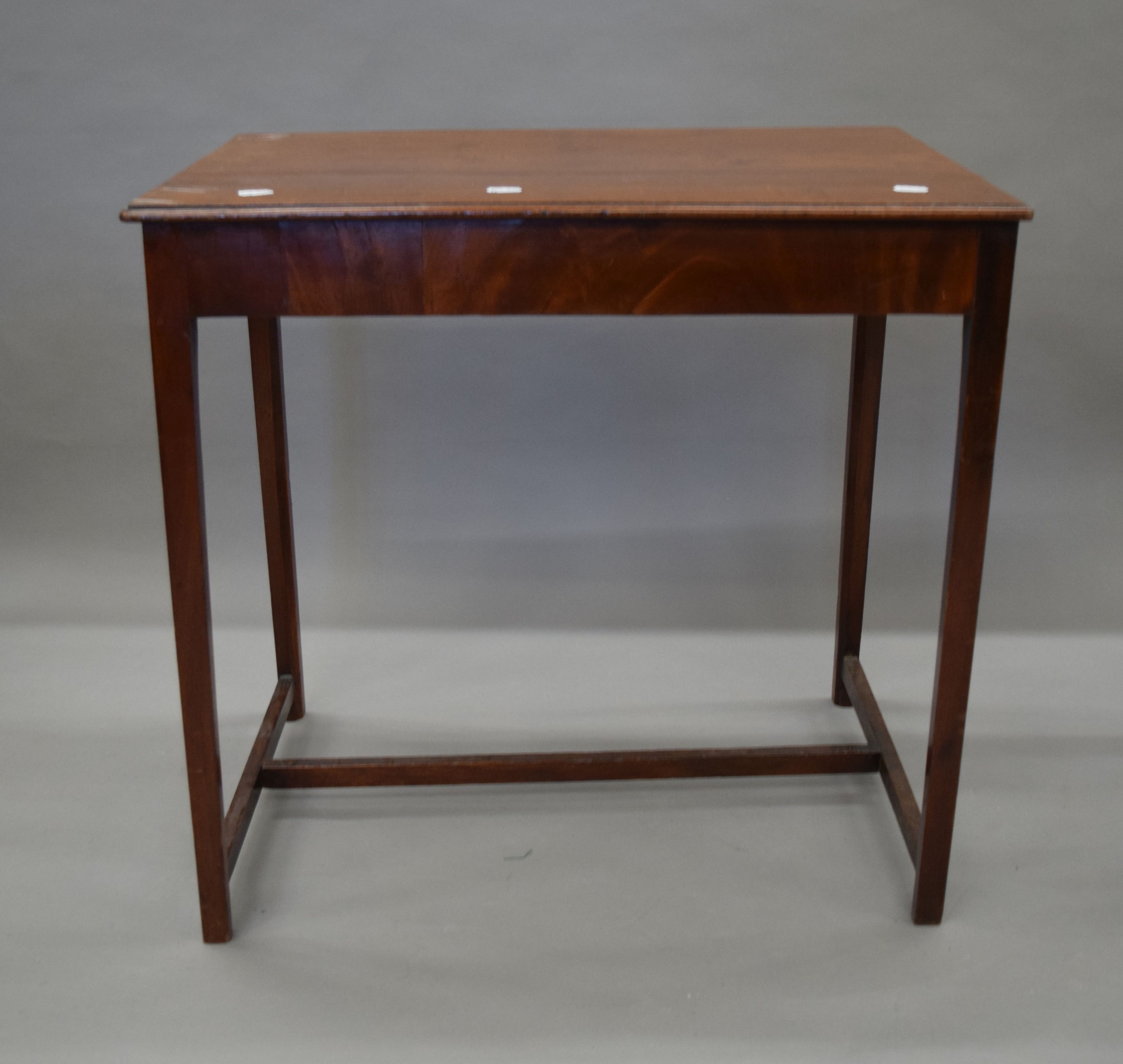 A Victorian mahogany side table, a walnut side table and a pair of arm chairs. The former 64. - Image 9 of 11