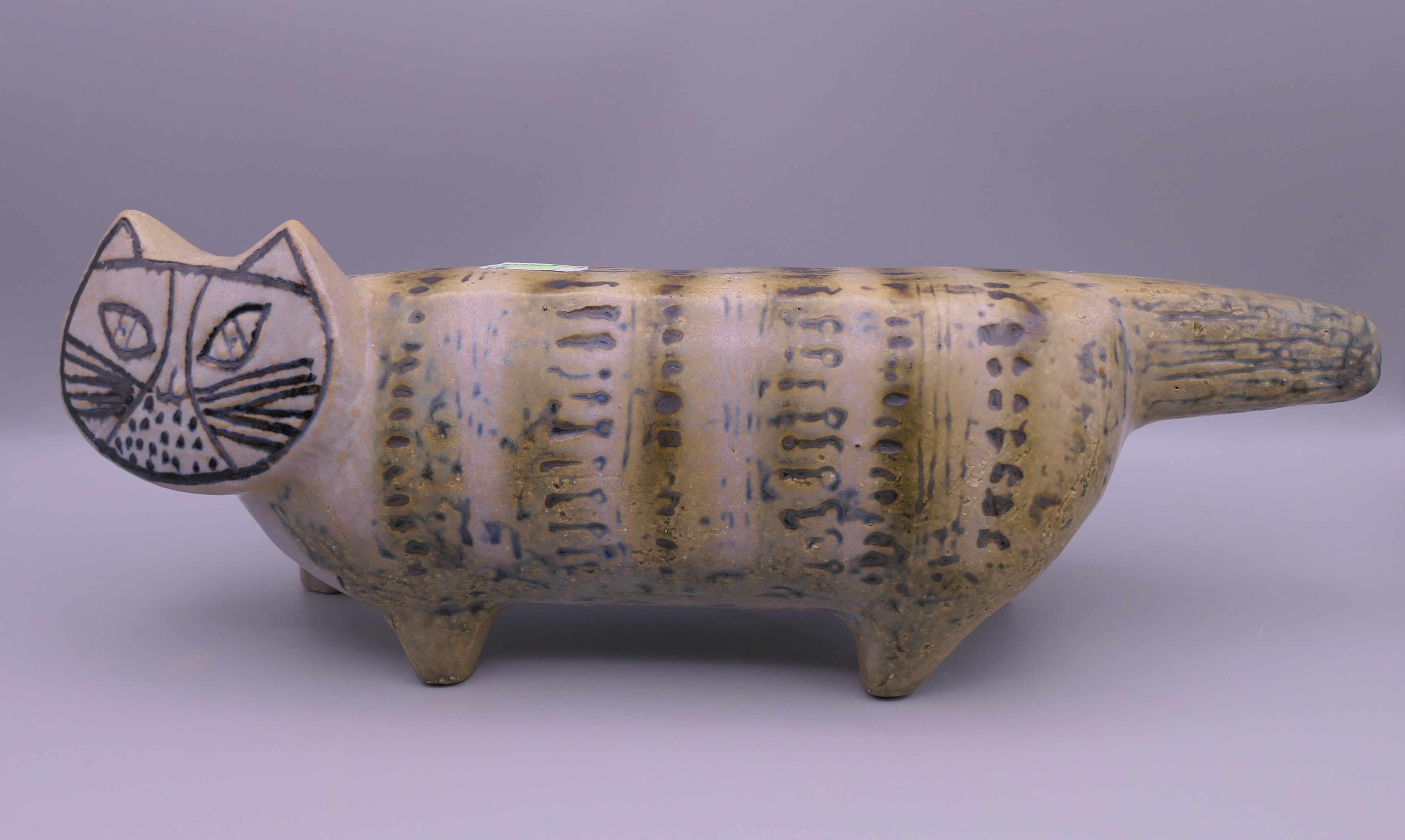 Two Gustavsberg pottery cats. Each 32 cm long. - Image 13 of 21