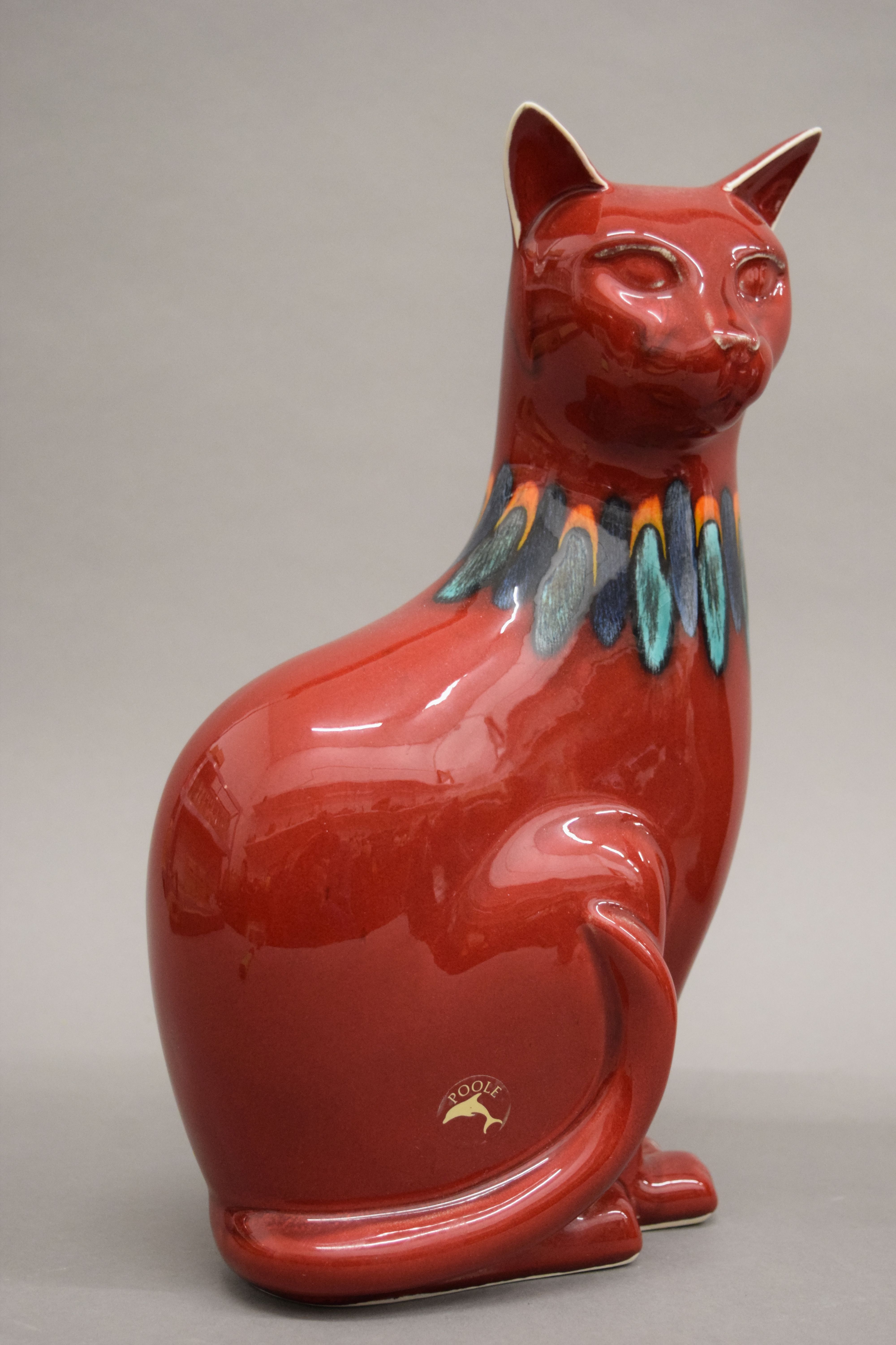 Four Poole pottery cats. The largest 29 cm high. - Image 2 of 5