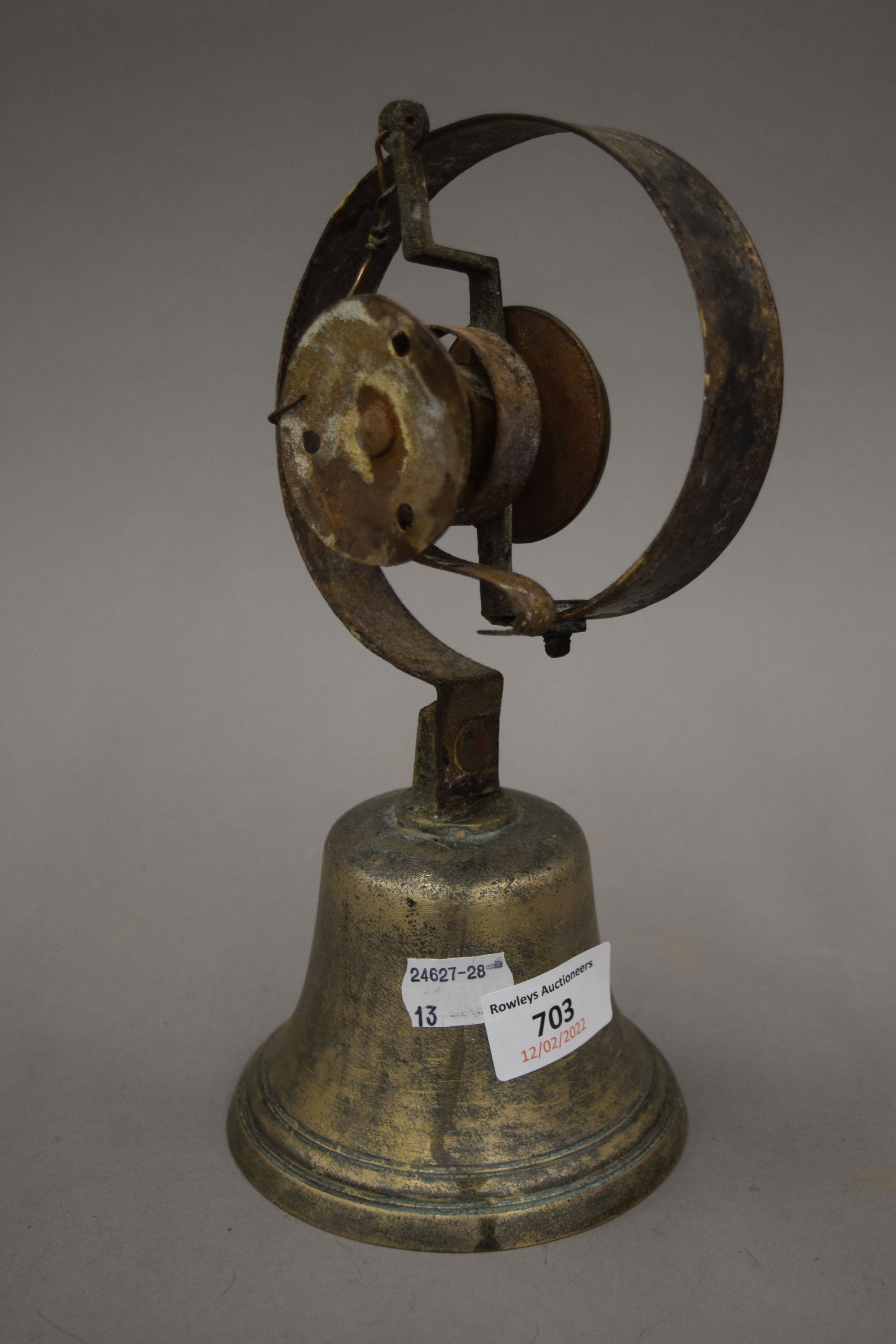 Two Victorian shop bells. The largest 23 cm high overall. - Image 3 of 3