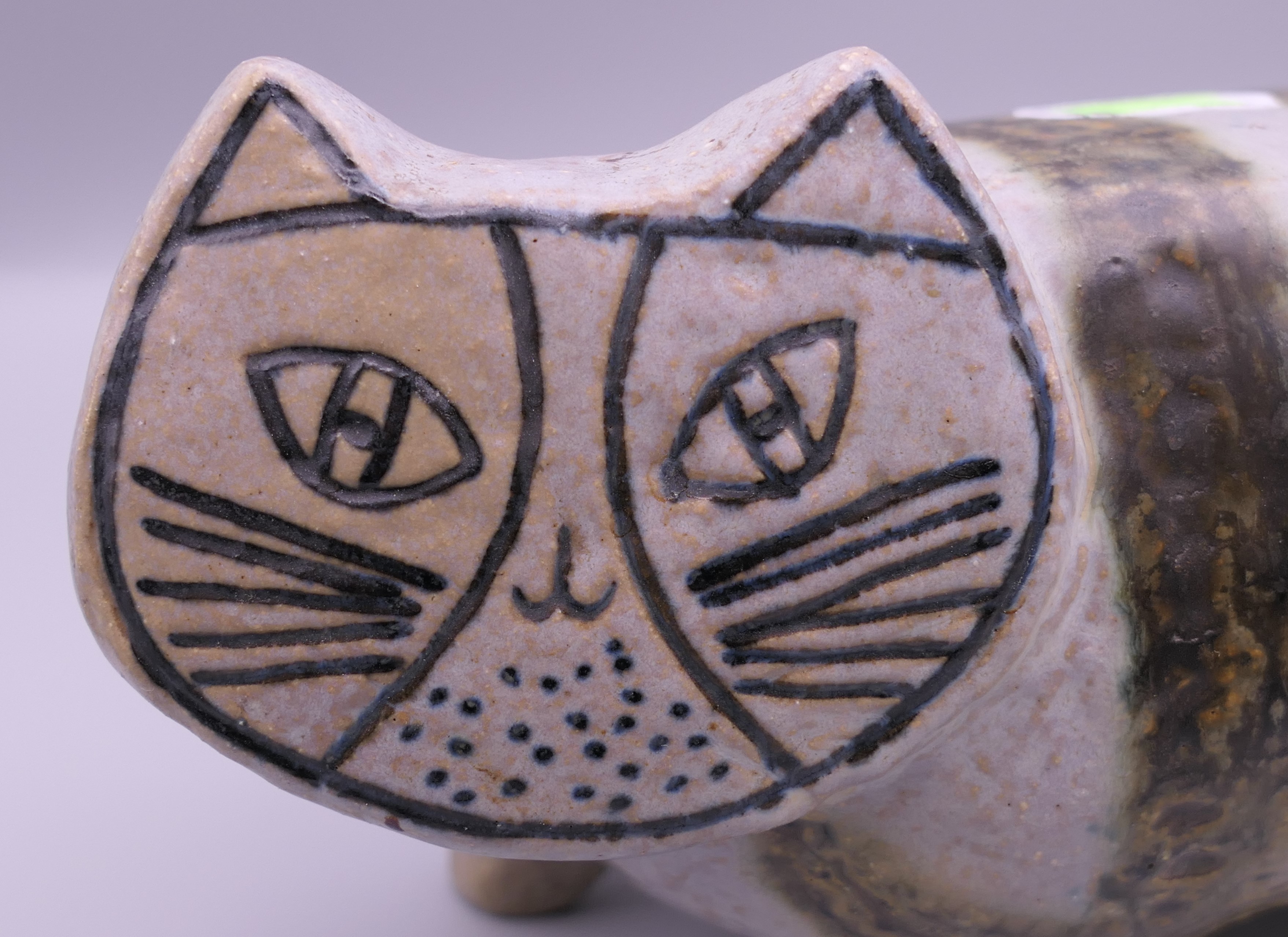 Two Gustavsberg pottery cats. Each 32 cm long. - Image 7 of 21
