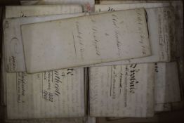 A large quantity of indentures and deeds.