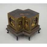 A Meiji Period Japanese lacquered box. 19 cm wide.