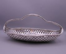 A Continental silver plated basket, stamped FRANCE. 32.